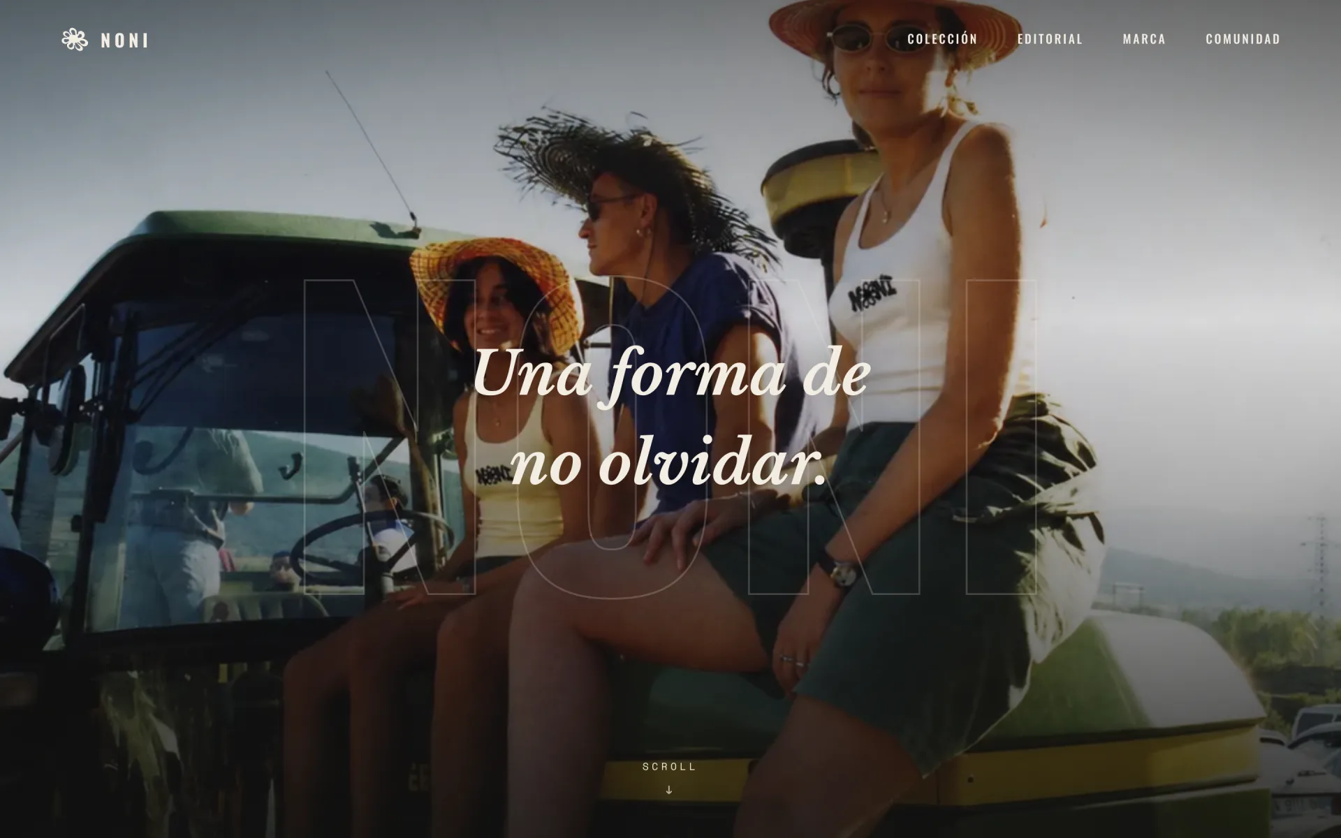 Captura de pantalla de la web de Noni Shop